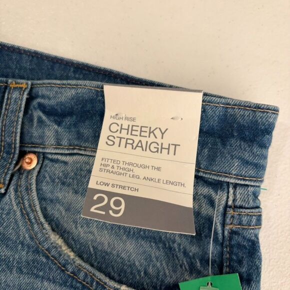 Gap Jeans Women's Petite 29 High Rise Cheeky Straight Denim Button Fly NWT - Picture 5 of 14